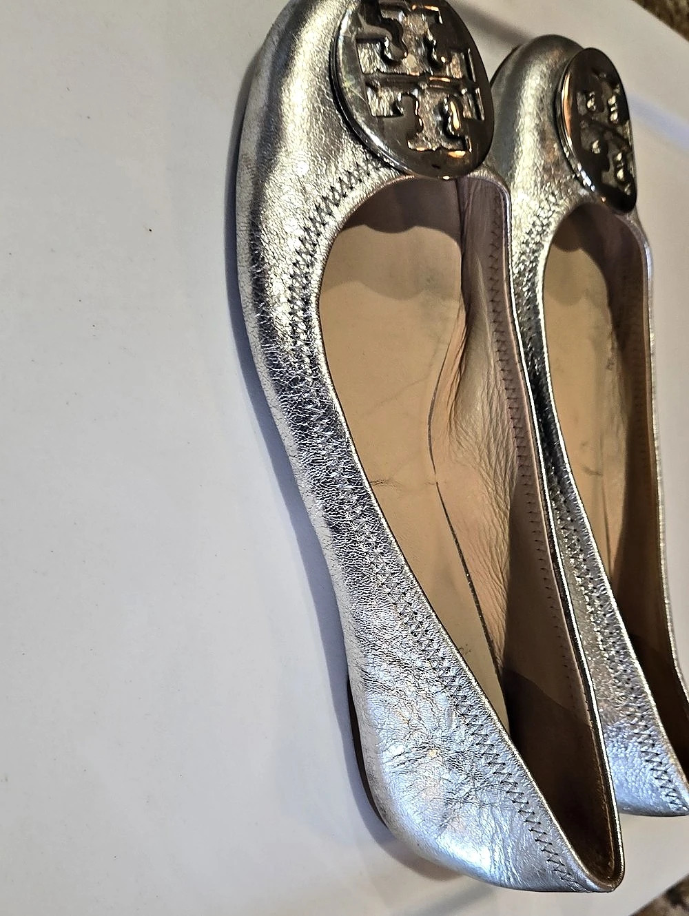 Tory Burch Ballet Flat Silver US 8.5 - Picture 5 of 8